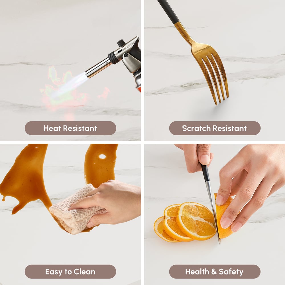 Grovyn 28"-32" Round Nesting Coffee Table Set with Sintered Stone Top