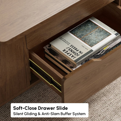 39" Lift-Top Foldable Walnut Coffee Table with 4 Stools & Storage